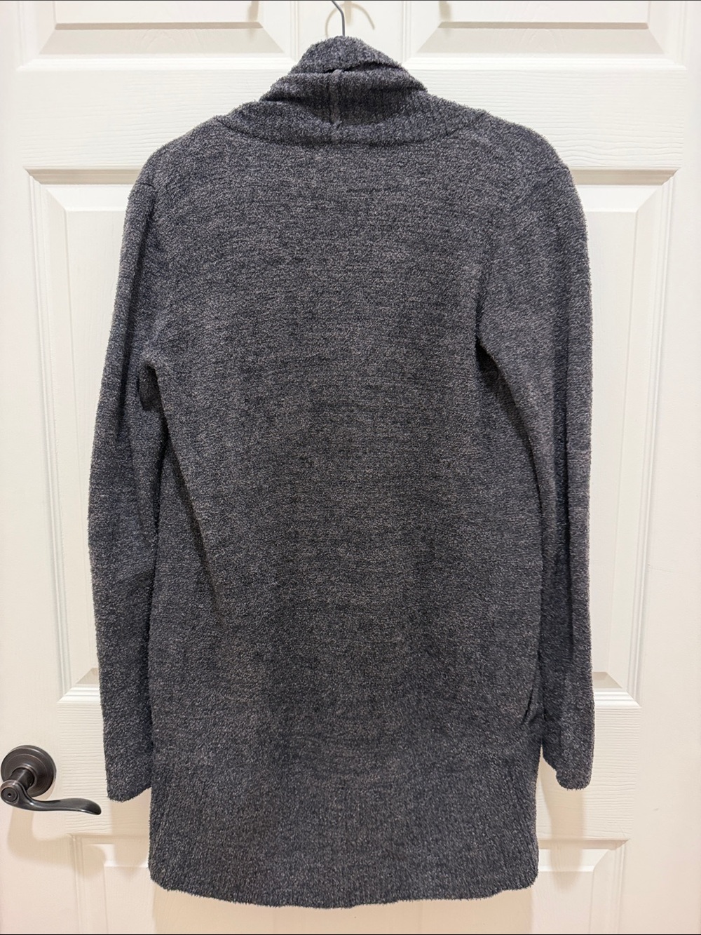 Barefoot Dreams Dark Charcoal Open-Front Cozy Chic Lite Knit Cardigan - XS/S - Picture 7 of 8